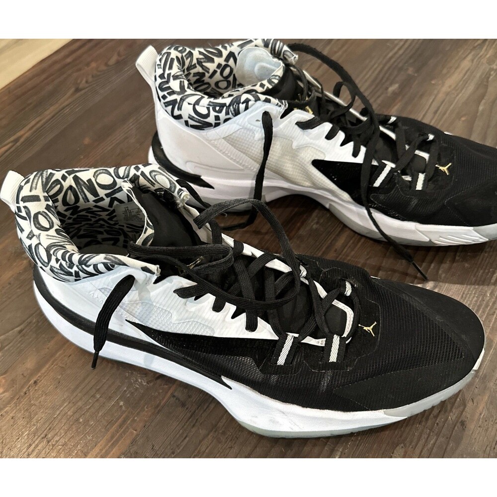 Nike Jordan Zion 1 Black White Size 14 Preowned Pelicans